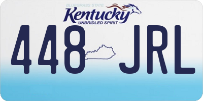 KY license plate 448JRL