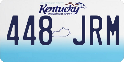 KY license plate 448JRM