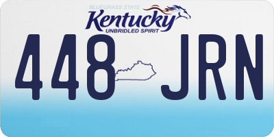 KY license plate 448JRN