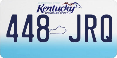 KY license plate 448JRQ
