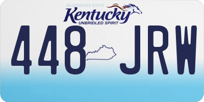 KY license plate 448JRW