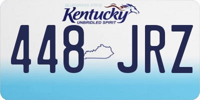 KY license plate 448JRZ