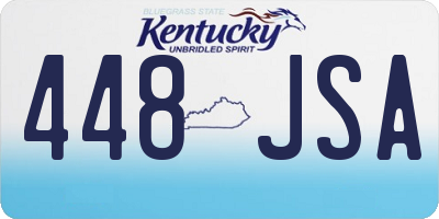 KY license plate 448JSA