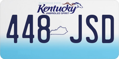 KY license plate 448JSD