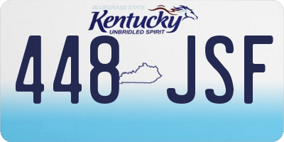 KY license plate 448JSF