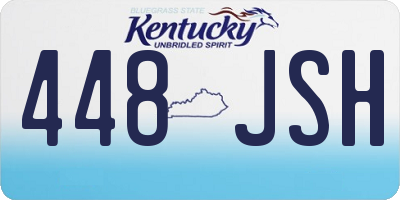 KY license plate 448JSH