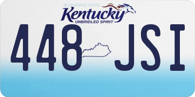 KY license plate 448JSI