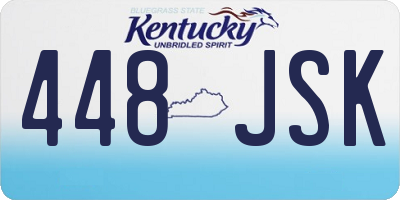 KY license plate 448JSK