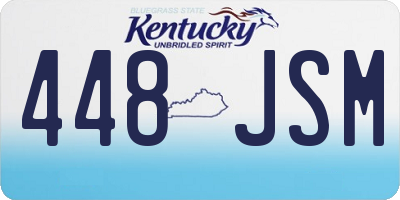KY license plate 448JSM