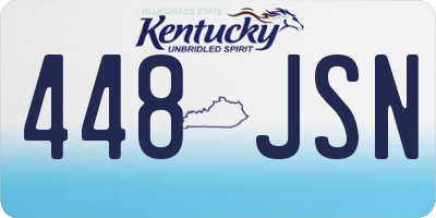 KY license plate 448JSN