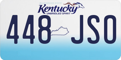KY license plate 448JSO