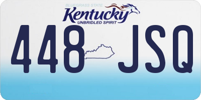 KY license plate 448JSQ