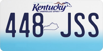 KY license plate 448JSS