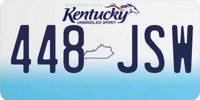 KY license plate 448JSW