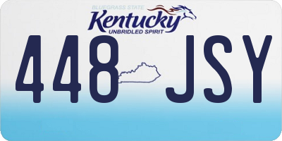 KY license plate 448JSY
