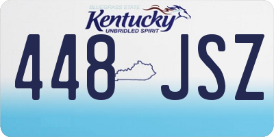 KY license plate 448JSZ