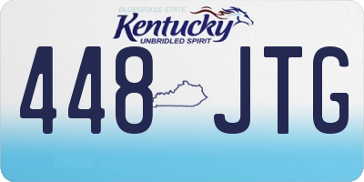 KY license plate 448JTG