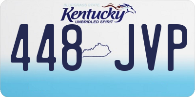 KY license plate 448JVP