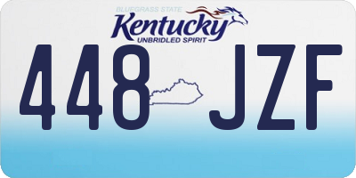 KY license plate 448JZF