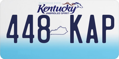 KY license plate 448KAP