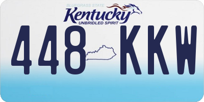 KY license plate 448KKW