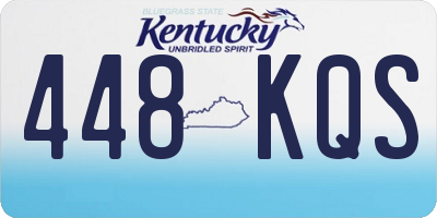 KY license plate 448KQS