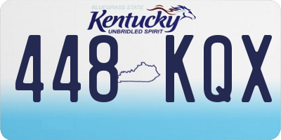 KY license plate 448KQX