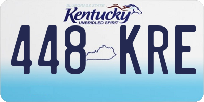KY license plate 448KRE