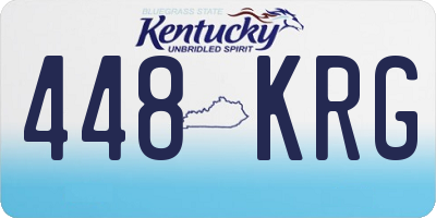 KY license plate 448KRG