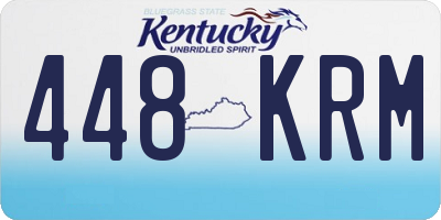 KY license plate 448KRM