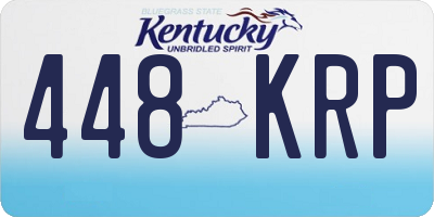 KY license plate 448KRP