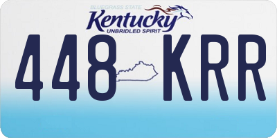 KY license plate 448KRR