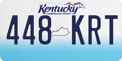 KY license plate 448KRT
