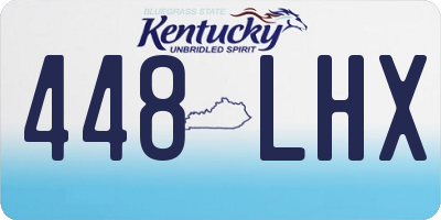 KY license plate 448LHX