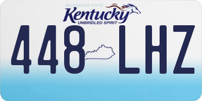 KY license plate 448LHZ