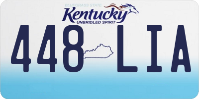 KY license plate 448LIA