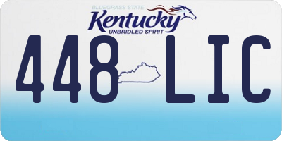 KY license plate 448LIC