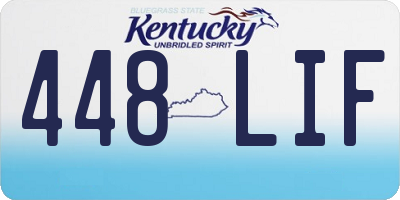 KY license plate 448LIF