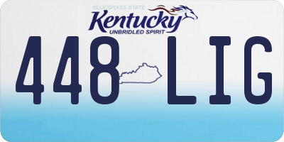 KY license plate 448LIG
