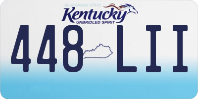KY license plate 448LII