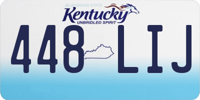 KY license plate 448LIJ