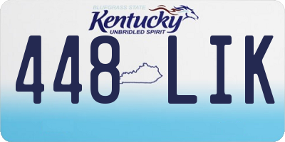 KY license plate 448LIK