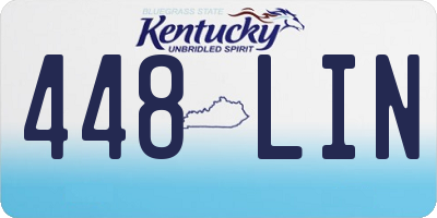 KY license plate 448LIN