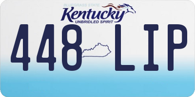 KY license plate 448LIP