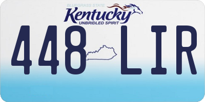 KY license plate 448LIR