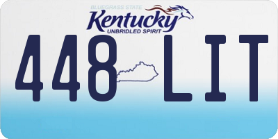 KY license plate 448LIT