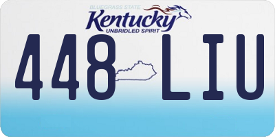 KY license plate 448LIU