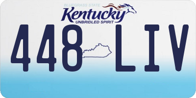 KY license plate 448LIV