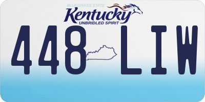 KY license plate 448LIW