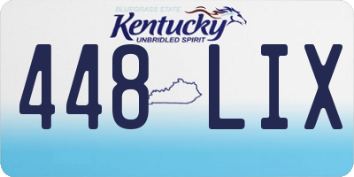 KY license plate 448LIX